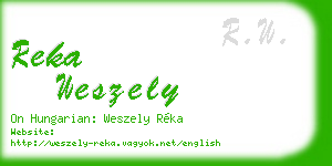 reka weszely business card